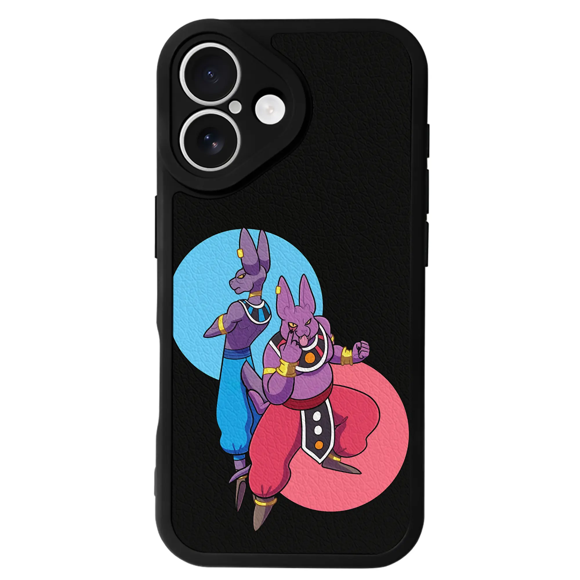 ドラゴンボール グッズ ビルス - IPhone 16シリーズ対応 ・ シリコンスマホケース ・ レザー調 ・ 高精度フィット ・ 耐衝撃 ・ ワイヤレス充電対応 ・ 精密カット